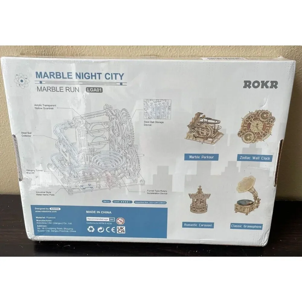 ROKR Marble Night City Marble Run LGA01 DIY 3D Wooden Puzzle NEW